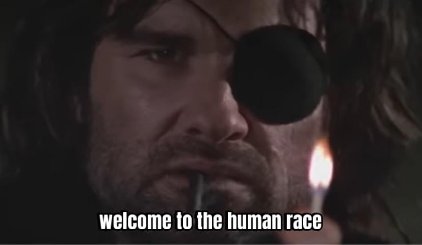 snake plissken: welcome to the human race