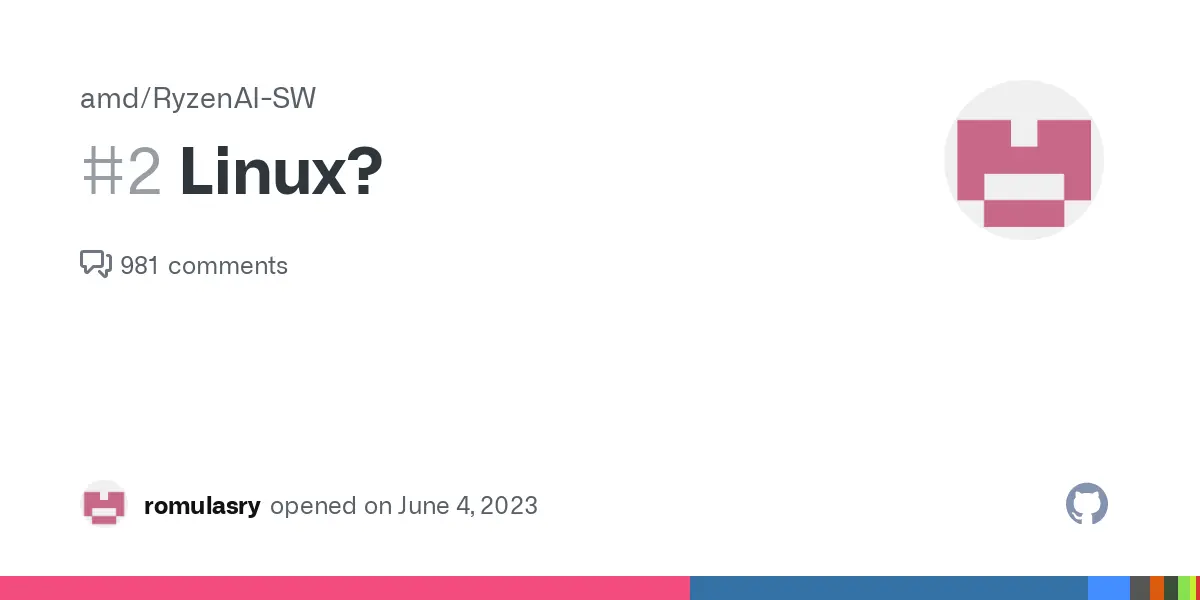 Linux? · Issue #2 · amd/RyzenAI-SW