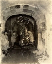 Inspecting the Shandaken Tunnel by automobile