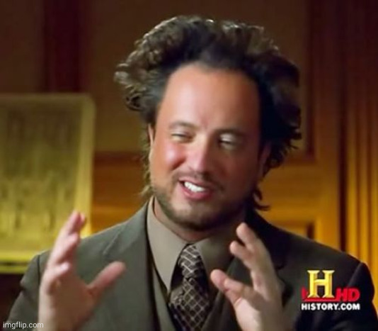 Guy from Ancient Aliens gesticulating meme without captions