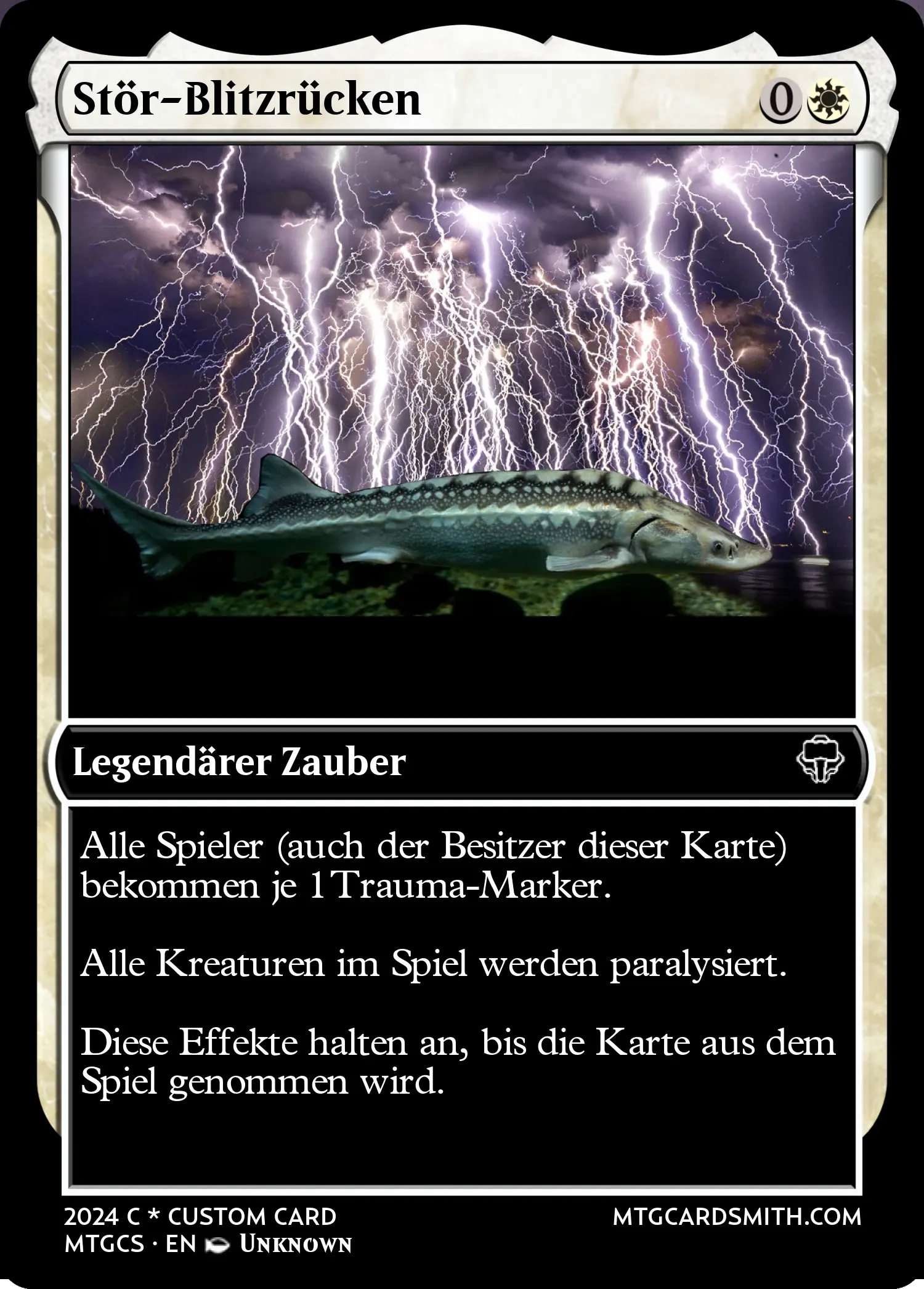 Stör Blitzrücken, legendärer Zauber (MTG-Karte)