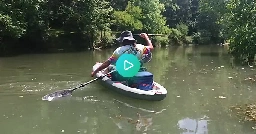 Big bass on a small creek
