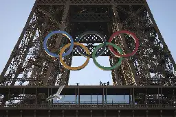 Paris 2024: Olympics organizers unveil Olympic rings mounted on Eiffel Tower