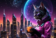 The city and its feline guardian