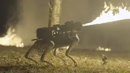 This flame-throwing robot dog is the stuff of nightmares