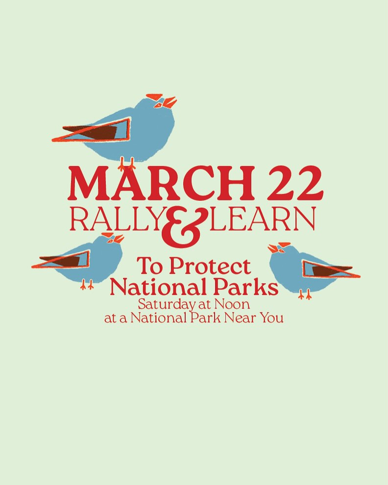 Protect the Parks Protest Rally & Learn to Protect National Parks  Arches National Park (Recommended) Bryce Canyon National Park Zion National Park Saturday, March 22nd @ 12PM  https://linktr.ee/resistanceranger