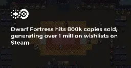 Dwarf Fortress hits 800k copies sold, generating over 1 million wishlists on Steam | Game World Observer