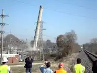 Chimney falling wrong way