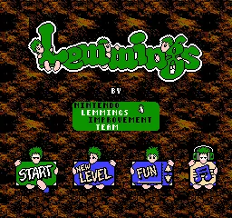 NES Lemmings Improvement (NES) Romhack - RomHack Plaza