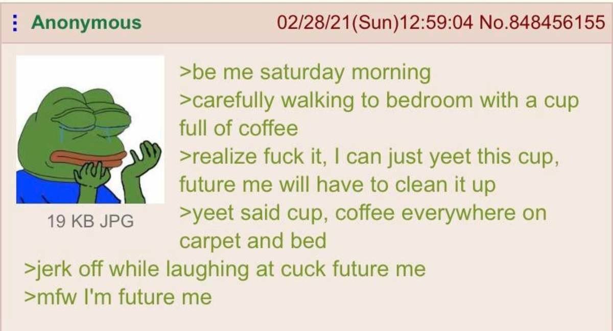 Anon chooses to live in the moment