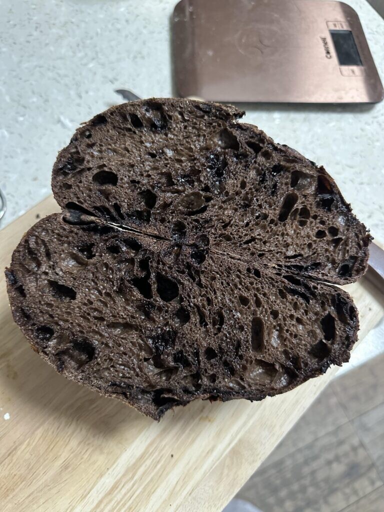 My first ever double chocolate sourdough 🤤