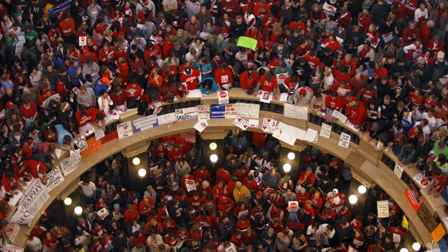 Unions score a major win in Wisconsin with a court ruling restoring collective bargaining rights