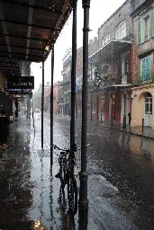French Quarter downpour - sh.itjust.works
