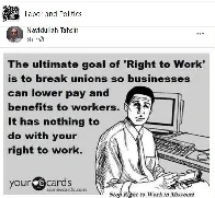 It has nothing to do with your right to work