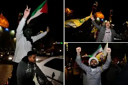 Iranians celebrate attack despite Israel and US shooting down ‘vast majority’ of 300 drones, missiles