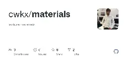 GitHub - cwkx/materials: lecture materials