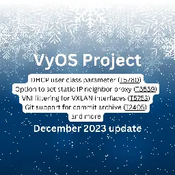 VyOS Project December 2023 update