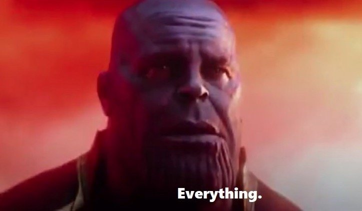 Thanos saying "everything"