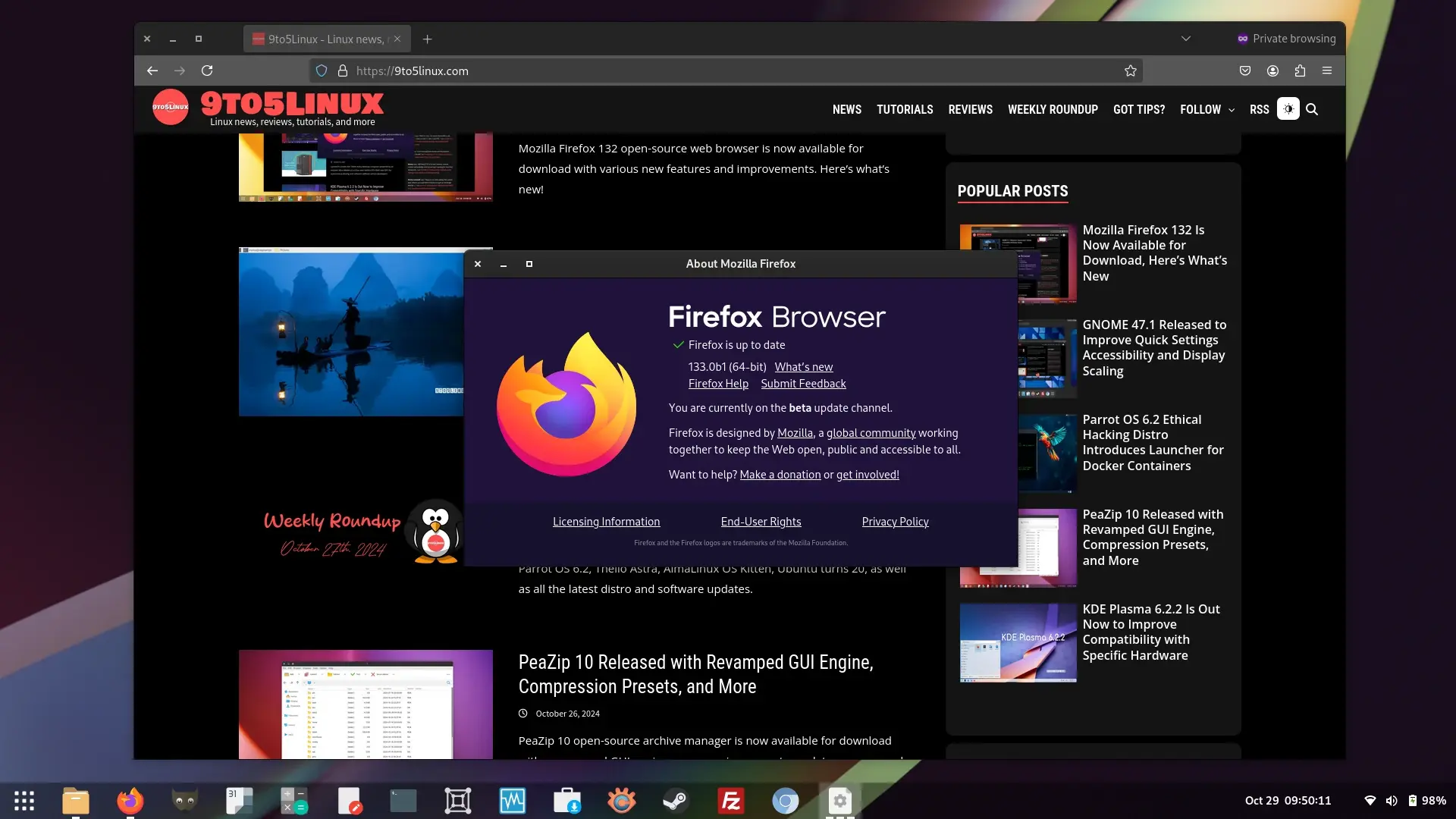 Firefox 133 Enters Beta Testing with Support for Touchpad Hold Gestures on Linux - 9to5Linux