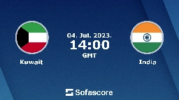Kuwait vs India live score, H2H and lineups | Sofascore