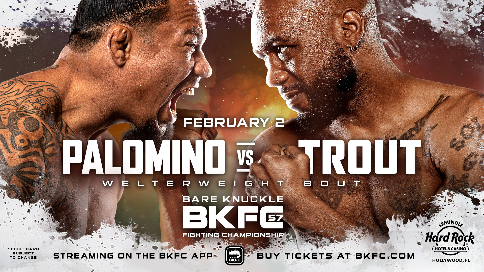 BKFC 57Hollywood February 2, 2024