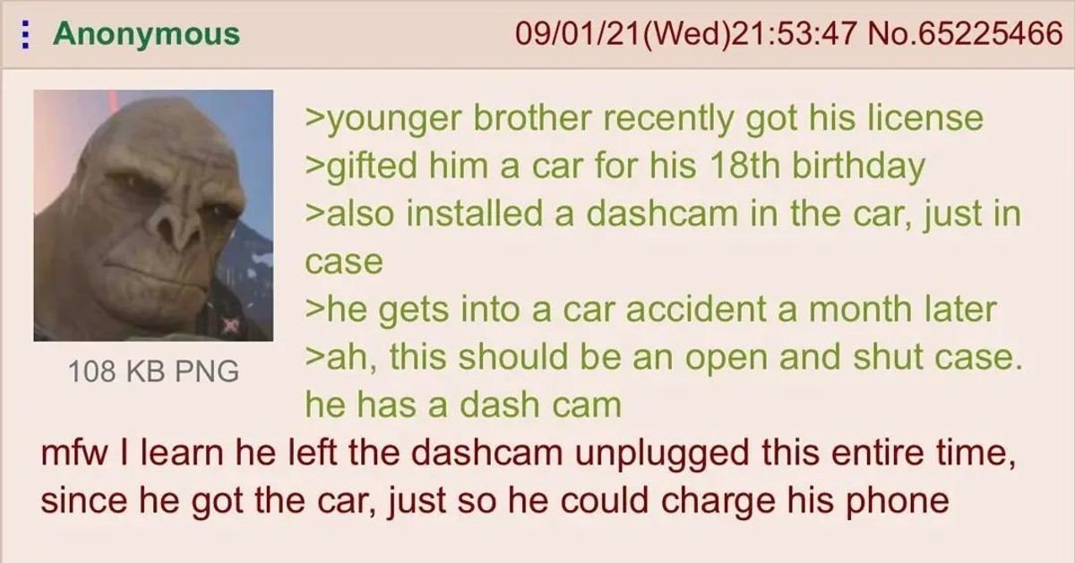 Anon tries to take care of his little bro