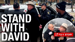 🚨 BREAKING: Rebel News’ David Menzies brutally arrested for scrumming Freeland