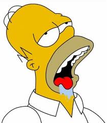 Homer Simpson drooling