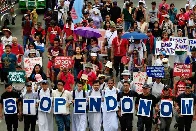 Philippines contractualization terminates employment before employee status granted. Country scores 0 out of 100 in Freedom of Association indicator due to violence against union activists