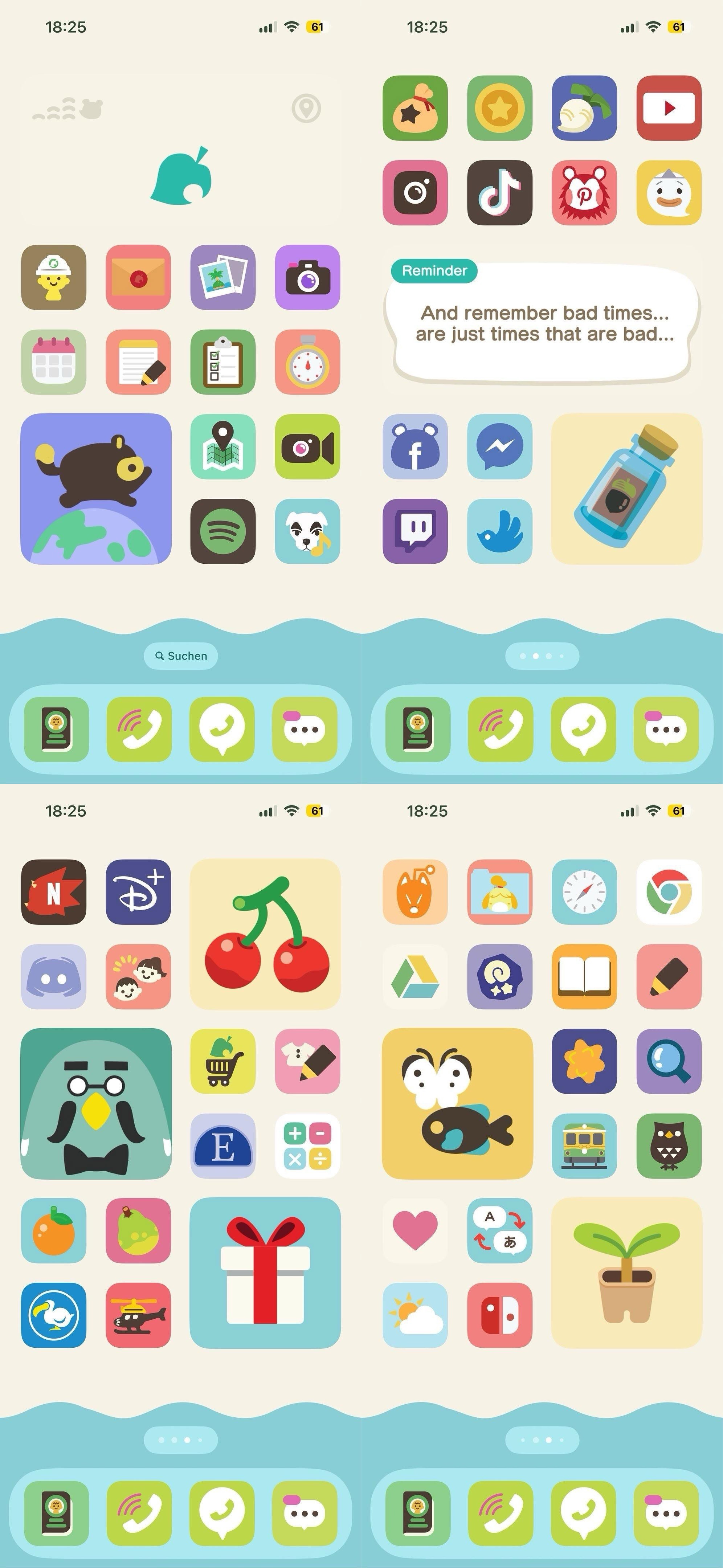 This home screen theme isn't my style, but I like how customized it is!