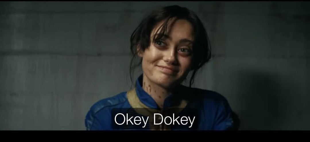 Lucy saying Okey Dokey