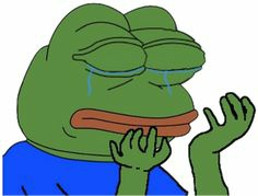 PepeHands (Pepe the frog crying into his hands.)