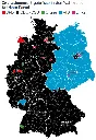 Largest party by electoral district in the German federal election