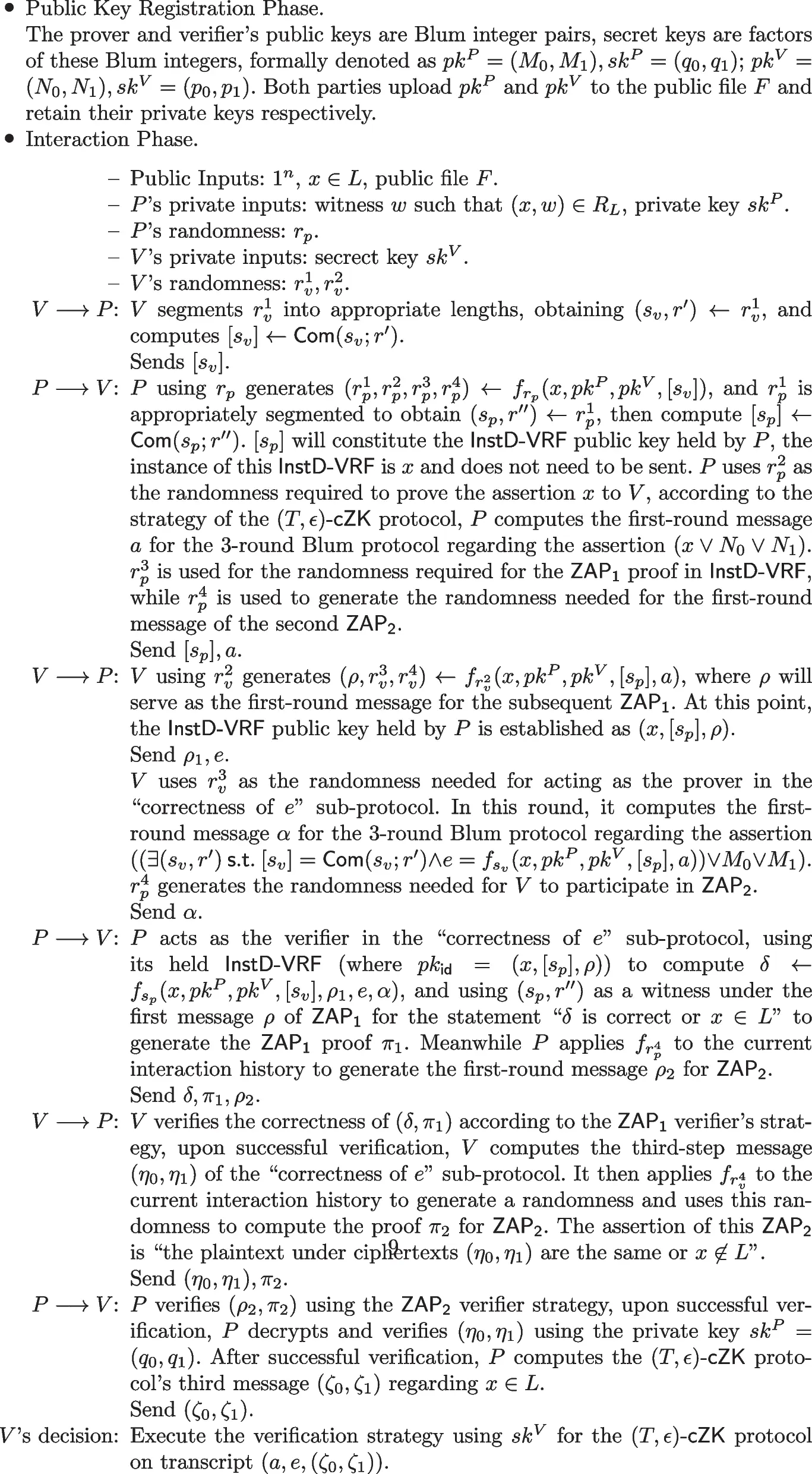 Simultaneously resettable zero knowledge protocol in Public Key model - Cybersecurity