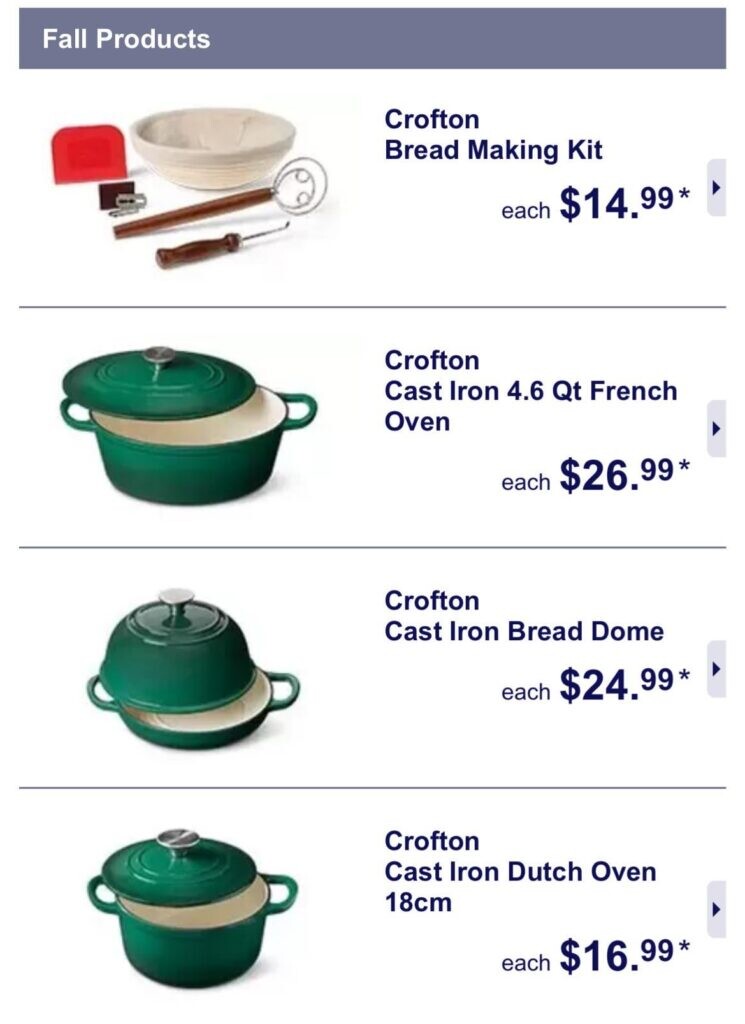 PSA: Bread making kit and cast iron dome available at Aldi’s this week