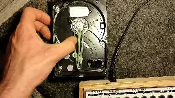 Experimental instrument made from an old HDD