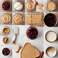 Step by step instructions on how to make a peanut butter and jelly sandwich