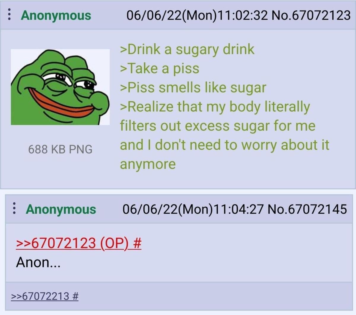 Anon's body is a machine