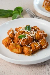 Tofu Gnocchi with Creamy Sundried Tomato Sauce