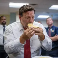 Someone asked for DeSantis eating pudding. I did my best.