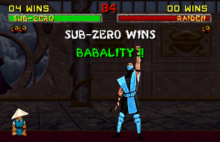 Sub Zero Wins Babality - From Morral Kombat game