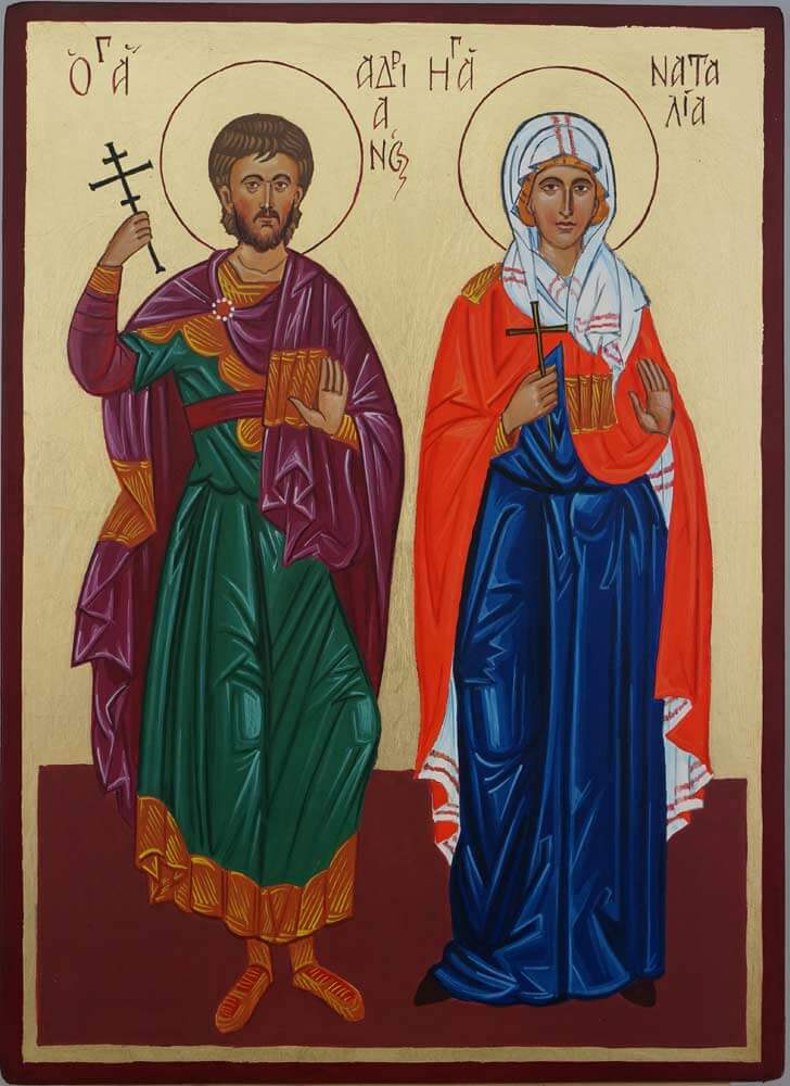 Aug. 26 - Sts. Adrian and Natalia, Martyrs of Nicomedia, and their 23 companions